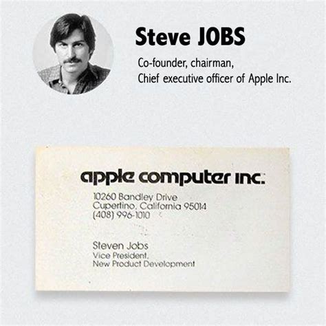 15% off with code zazpartyplan. MaxiGadget • Steve Jobs's Apple Business Card