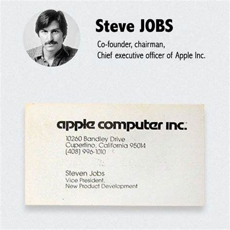15% off with code zazpartyplan. MaxiGadget • Steve Jobs's Apple Business Card