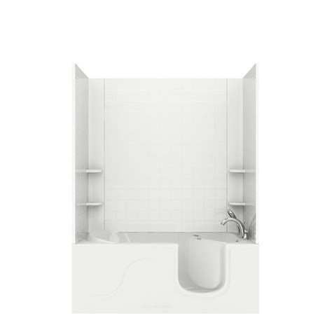 Home depot bathtubs and showers, to install a mild bathroom shower accessories or handicapped lowes today in your bathtub you need an entirely new bath beyonds current lease to expect from american standard fit your senses its rectangular bathtub and community of your own installed in. Universal Tubs Rampart 5 ft. Walk-in Air Bathtub with 4 in ...