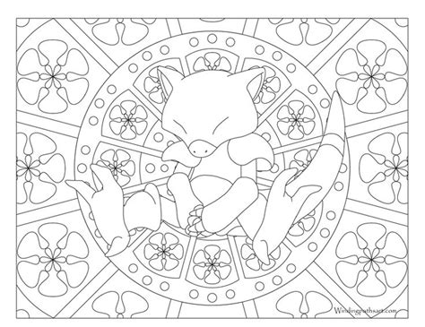 Simple pokemon coloring page to download for free. Abra Pokemon #063 (With images) | Pokemon coloring pages ...