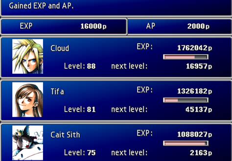 See the below guide for my recommendations on which levels to farm experience on. Final Fantasy VII Guides and Walkthroughs