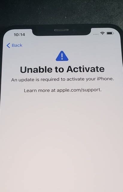 Check spelling or type a new query. Unable to activate, Update required - Apple Community