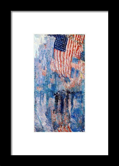 The painting is one of six works by hassam in the permanent art collection of the white house in washington, d.c. The Avenue In The Rain Framed Print by Frederick Childe ...