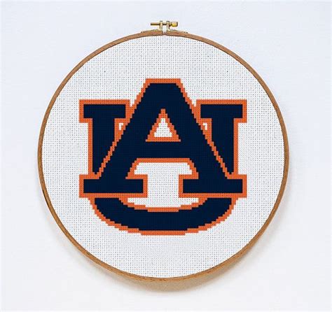 Blue owl cross stitch pattern available for instant download via etsy pattern details: Auburn University Tigers Logo Cross Stitch Pattern PDF ...