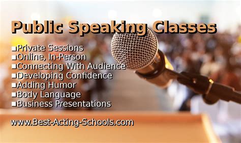 This can help you prepare for speaking in front of people, and starting small is the best way to become more comfortable and in your element. Public Speaking Classes - Online and in-Person