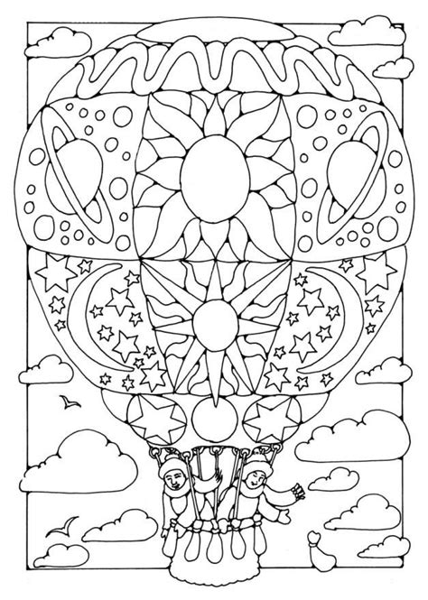 Online coloring > great inventions > the hot air balloon. Cool Hot Air Balloon Coloring Pages | Coloring pages, Free ...