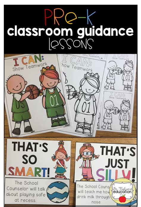 PreK Classroom Guidance Lessons | Guidance lessons, School counseling lessons, School counselor