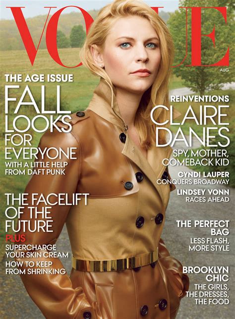 Клэр Дэйнс в журнале Vogue. Август 2013