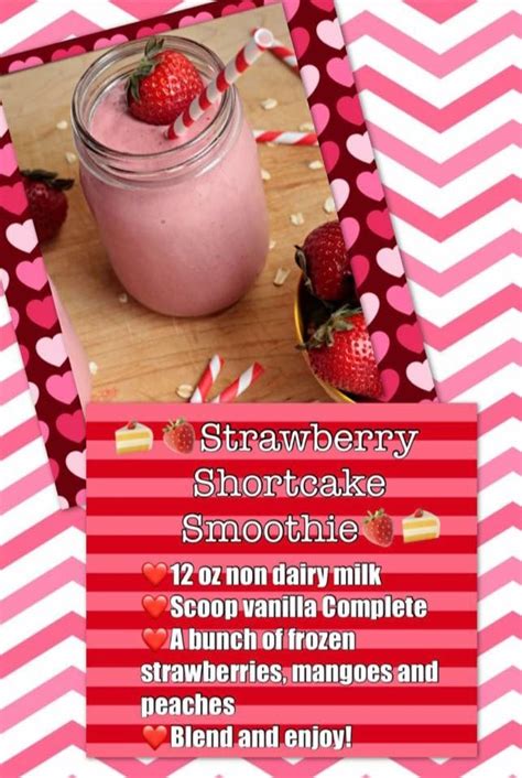 Good morning, today i am heading to the gym in early afternoon. Strawberry Shortcake Smoothie ~ Juice Plus Complete ...