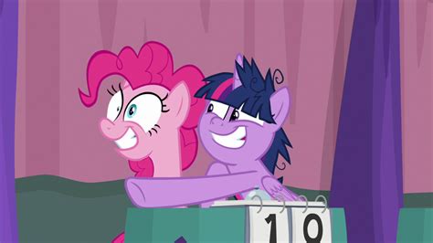 Pinkie is energetic and sociable, and she represents the element of laughter. #2283352 - safe, screencap, pinkie pie, twilight sparkle ...