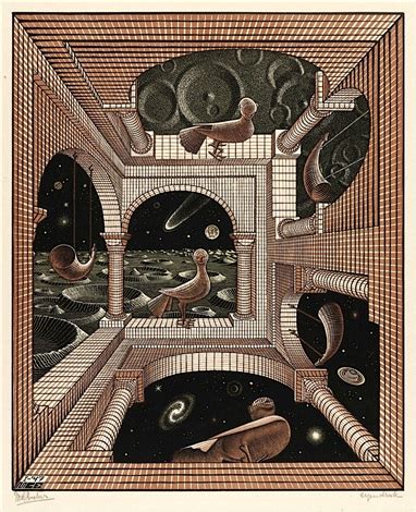 Recently, in youth slang it has begun to be used in the sense of a person's looks. Other World Another World von M.C. Escher auf artnet