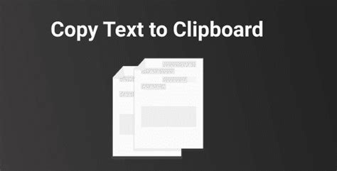 To make it work, behind the scenes we select the content to be copied, then run the copy command on that text and then finally remove the selection. Copy Text to Clipboard with JavaScript | Coders Zine
