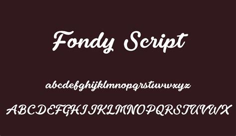 For the sake of general understanding. Fondy Script free font