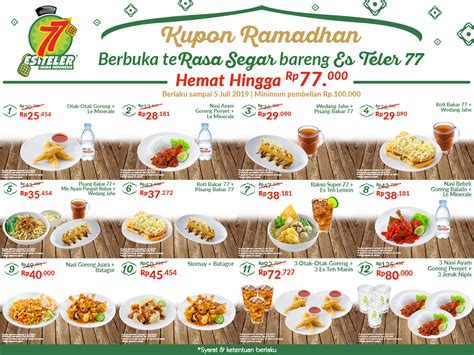 Daftar harga menu es teler 77untuk harga lebih jelas silahkan berkungjung di link berikut ini. News | Es Teler 77