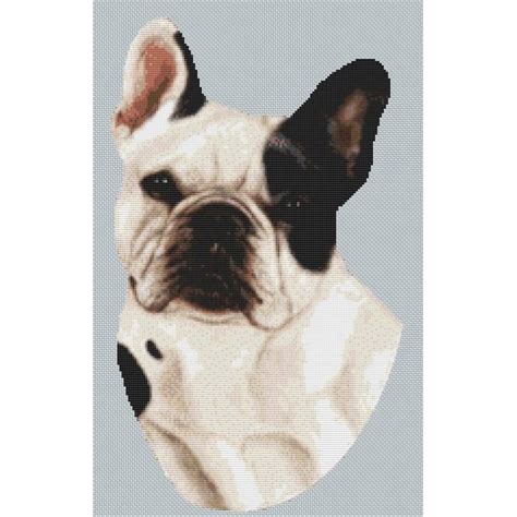 Free video game and geek cross stitch patterns to download by lord libidan. French Bulldog Cross Stitch Pattern II | DogShoppe.net