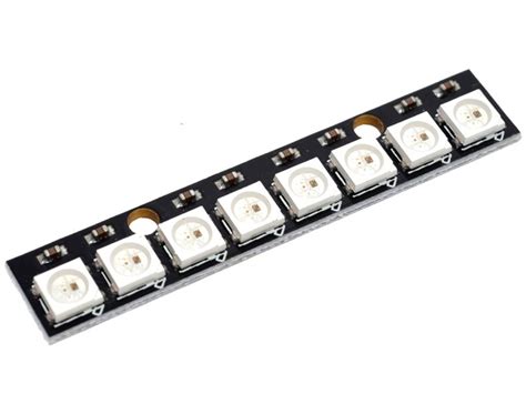 RGB LED Strip 8 x WS2812B fully addressable Neopixel compatible