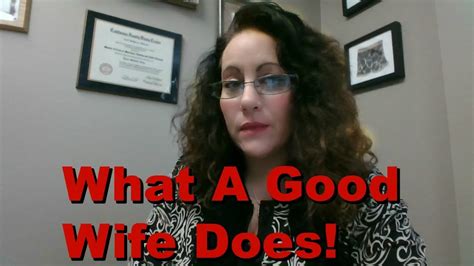 A reporter for a local tv news station, she. What a Good Wife Does For Her Husband - YouTube