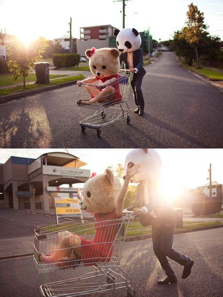 The symbolic significance of the heated branding will speak to the joining of your lives. Engagement Photos with Oversized Bear Heads | Funny engagement photos, Engagement photos ...