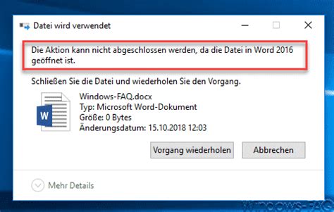 Ich habe einen surface pro unter windows 10 pro version 1703. Geöffnete Dateien unter Windows herausfinden » Befehl ...