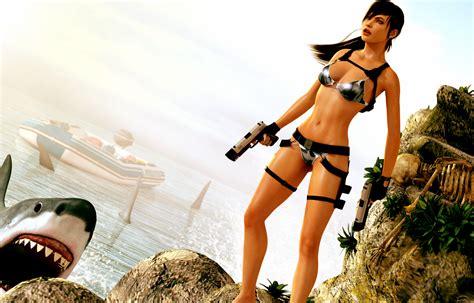 Последние твиты от tomb raider (@tombraider). Wallpaper : Tomb Raider, Lara Croft, bikini, white, boat ...