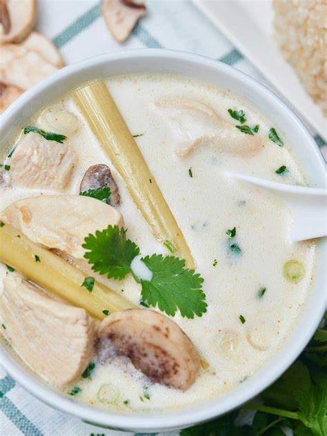 Kaffir lime leaves are difficult to find, but you might. Tom Kha Gai Soup | Recipe | Tom kha gai soup, Soup ...