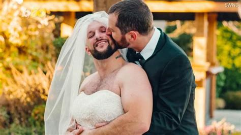 You will always look appropriate in a suit and tie, no matter what. Best man surprises groom by wearing bride's wedding dress