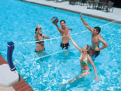 There are loads of other exciting, fun another exciting game for home pools, pool volleyball offers a way to get the whole family in on the. Swimways 2-In-1 Basketball & Volleyball Game | Splash ...