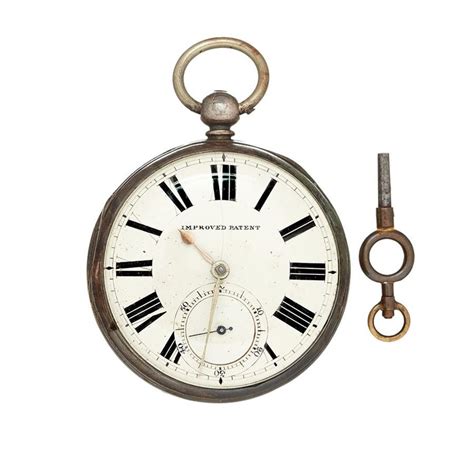 Vector illustration of gold pocket watch. A Victorian silver consular case pocket watch, 1891 ...