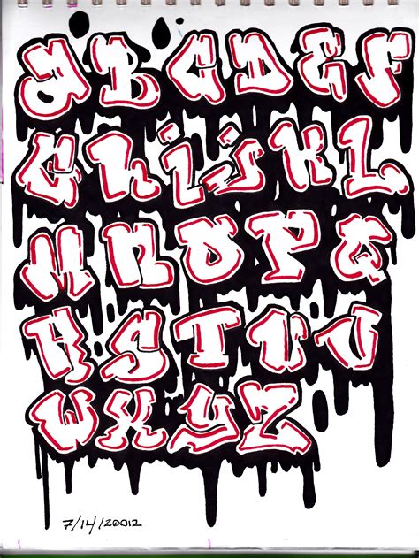 Graffiti Font | Graffiti lettering, Graffiti font, Graffiti alphabet