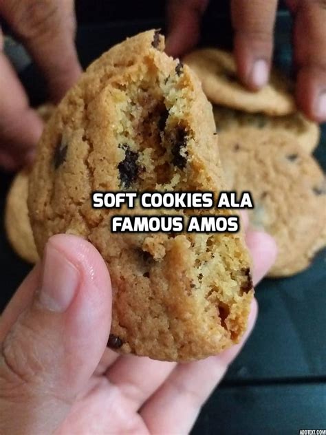 Resepi coklat cips ala famous amos (biskut mentega) yang rangup dan bertekstur ringan ( tidak keras) pasti jadi berikut ialah resepi asalnya: Rahsia Suri: Keluarga & Kerjaya: Resepi Soft Cookies Ala ...