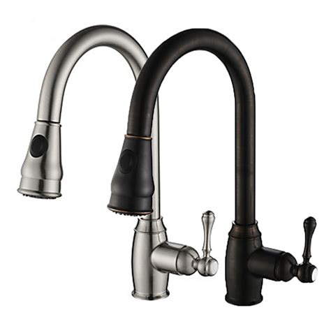 Pull down faucet spray head replacement, kitchen faucet head g 1/2, kitchen sink faucet replacement parts, kitchen faucet sprayer head replacement, oil rubbed bronze 4.6 out of 5 stars 19 save 13% Juno Unique Black Goose Neck Single Handle Pull Out ...