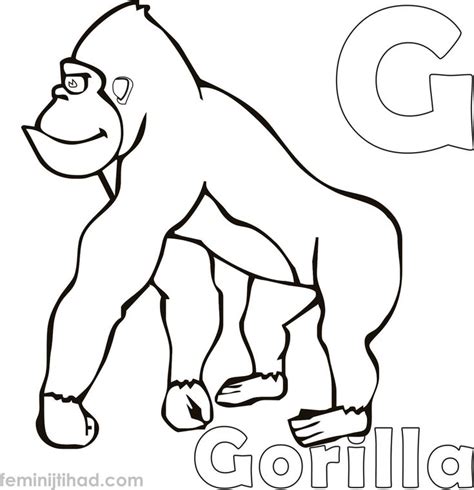 Top 10 family coloring pages for your toddler. Gorilla Coloring Pages Printable | Coloring pages, Animal ...