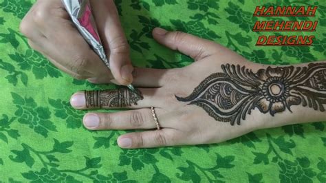 After application, you need to keep that body part away from any obstructions so that it doesn't smear the design. Simple Henna Tattoo - YouTube