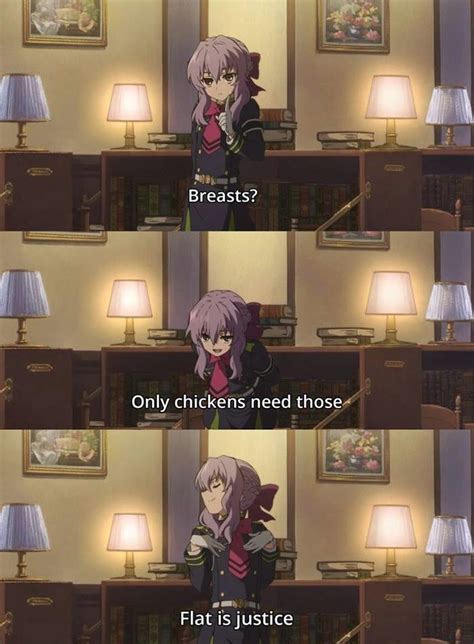 Maybe you would like to learn more about one of these? Shinoa on "Flat is Justice" | Flat Is Justice / Delicious ...