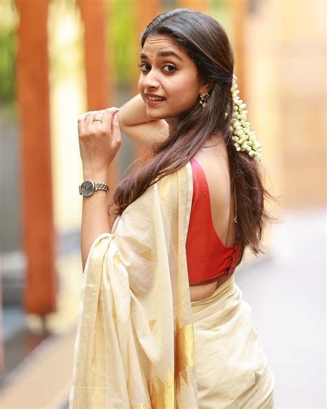 Keerthy Suresh Onam 2022 Photos In Kerala Saree Look 002 - Kerala9.com