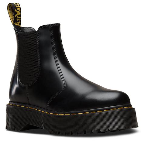 Since its creation in the 1960s, the classic dr martens eight eyelet boot was once an iconic footwear choice for punks, skinheads and working class rebels the world over. Quad 2976 DR MARTENS Womens Platform Chelsea Boots in Black