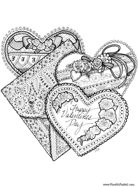 Valentine's day, free to print. Free Valentine's Day Coloring Pages for Adults | Valentine ...