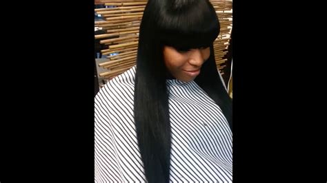 Those soft layers and straight fringes go very well with their face shapes, 2. Black China "Bang" quick weave jada hair junky - YouTube