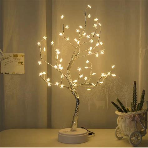 4.5 out of 5 stars. White LED With 60 White Star Table Lamp For Home Decoration Wedding Bedroom - Walmart.com ...