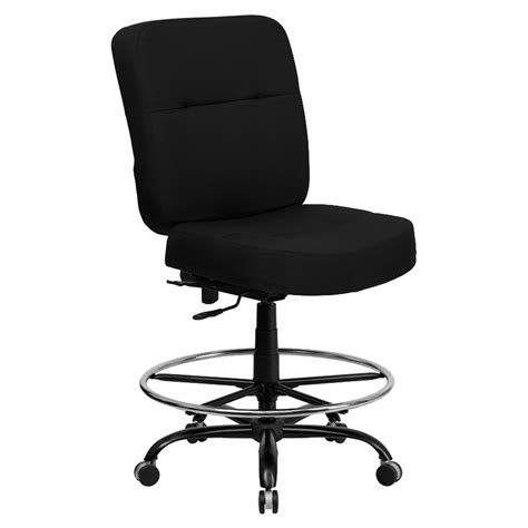 Belnick hercules™ series big and tall drafting stool with arms and extra wide seat,black fabric. Hercules Series Big and Tall Drafting Chair - Black, Extra Wide Seat | DCG Stores