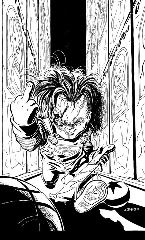 Now you can color your favorite characters, robin, beast boy, raven, cyborg and star fire. CHUCKY CHILDS PLAY | Horror movie art, Horror artwork ...
