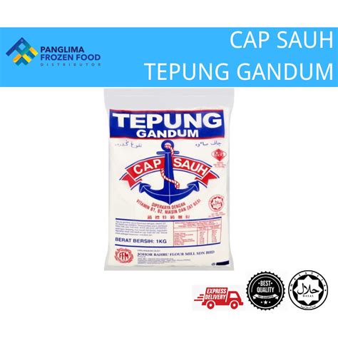 Saya selalu gunakan tepung gandum bervitamin ini, dan jenama yang sering saya gunakan ialah tepung gandum cap sauh. Cap Sauh tepung gandum 1kg KLANG VALLEY ONLY