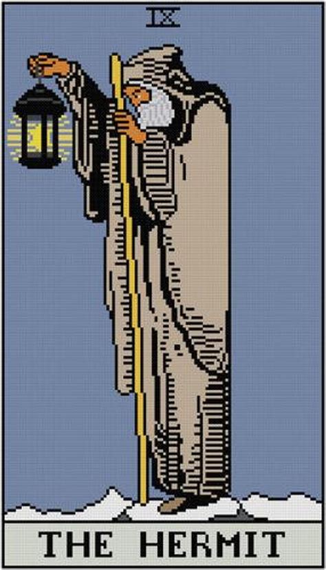 Our variety of projects includes options for holidays, special occasions and the everyday. The Hermit Tarot Card cross stitch pattern PDF Major ...
