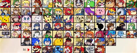 This section contains a collection of brawl stars images on a transparent background. Drew my dream Smash Ultimate roster! Bottom row is DLC ...