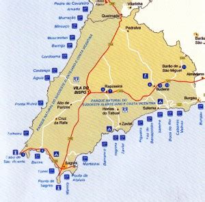 Budens está situada al oeste de vale de boi. Vila Do Bispo Mapa