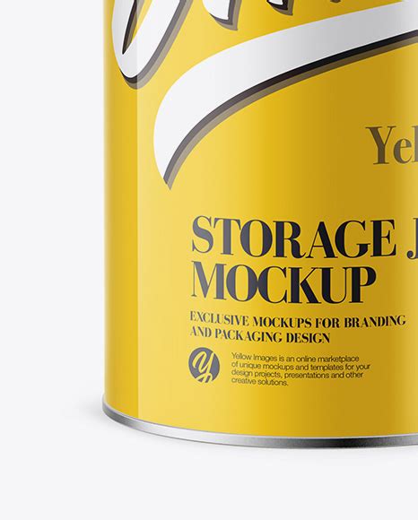 Glossy Storage Jar Mockup - Front View in Jar Mockups on ...