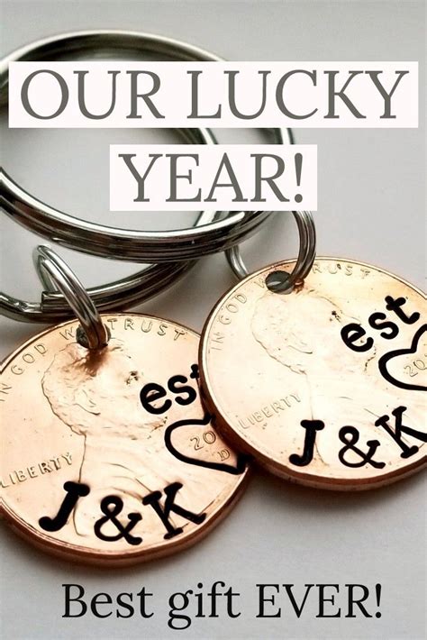 Here is a list of few things that could make good anniversary gifts. Personalized Anniversary Penny Keychain, Anniversary Gift ...