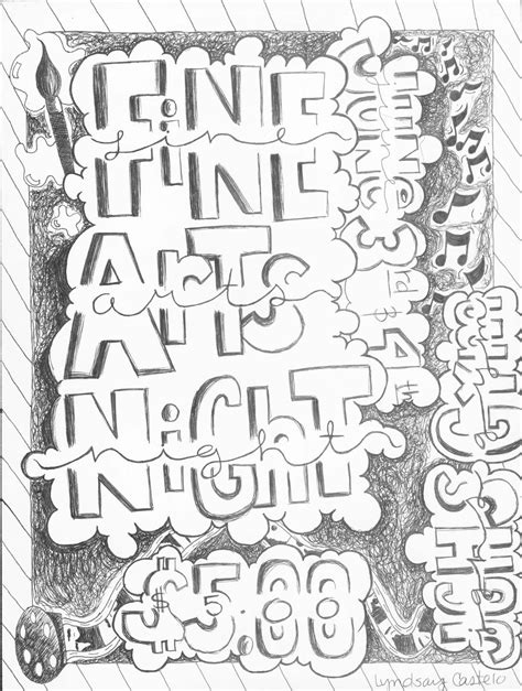 Fantastic doodle coloring page, accidentally pulled it from a random site via pinterest and was very happy to find that they didn't crop out your signature! arts night flyer - Google Search | Scripture doodle, Bible ...