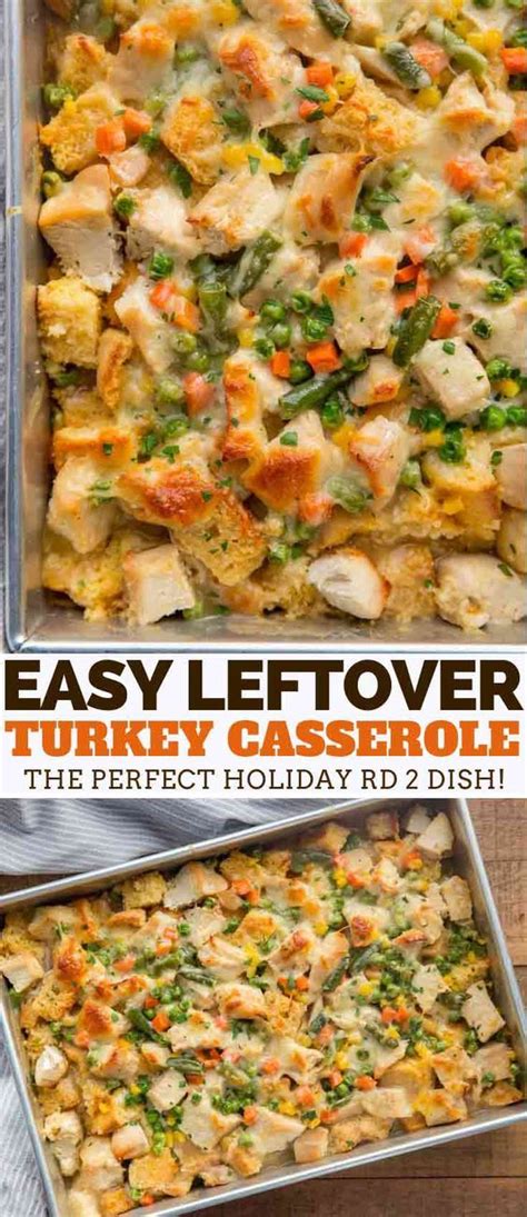 Turkey and veggies topped with gravy and an easy cornbread! Leftover Turkey Casserole made with leftover turkey, cheesy gravy, and cornbread is the PERFECT ...