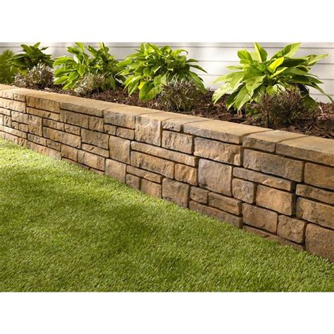 Add a classic look you your outdoor projects by using the townsend wall block. Product Image 2 | Brick garden, Concrete garden, Landscape ...